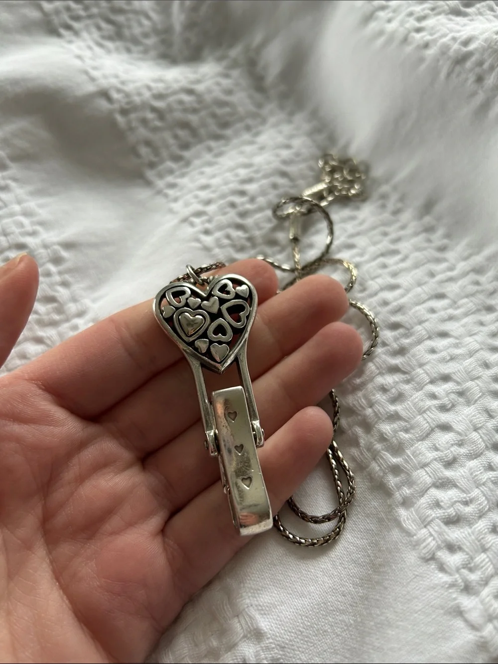 Brighton Silver Heart Key Landyard